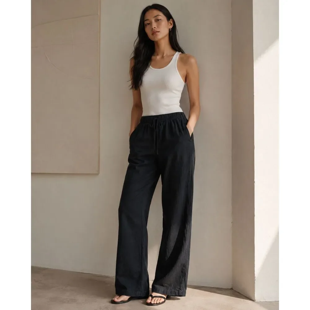 ARITZIA Babaton The Group Black Linen Pants Trousers   Women's Size XS